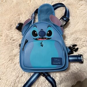 BUNDLE 3 in 1: Disney Loungefly Stitch Backpack, leash, and harness